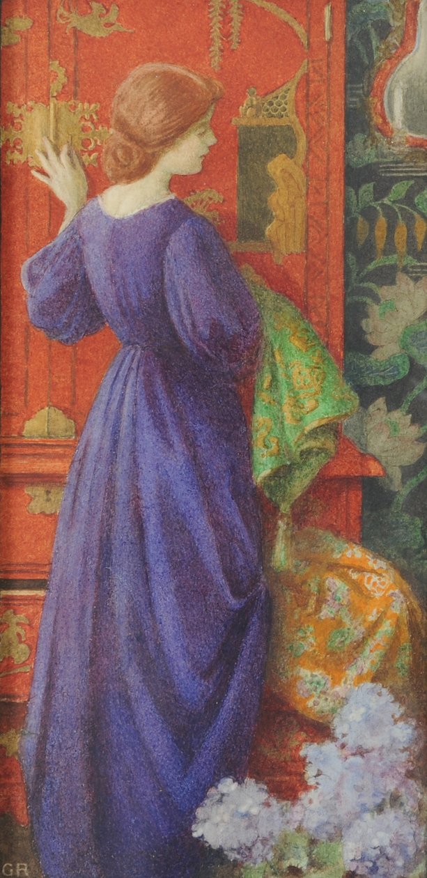 Lackkabinettet, ca 1920 (akvarell på papper) av Graham Robertson
