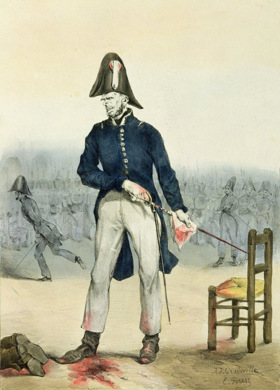 Den offentlige orden hersker også i Paris, 1831 swed av Grandville