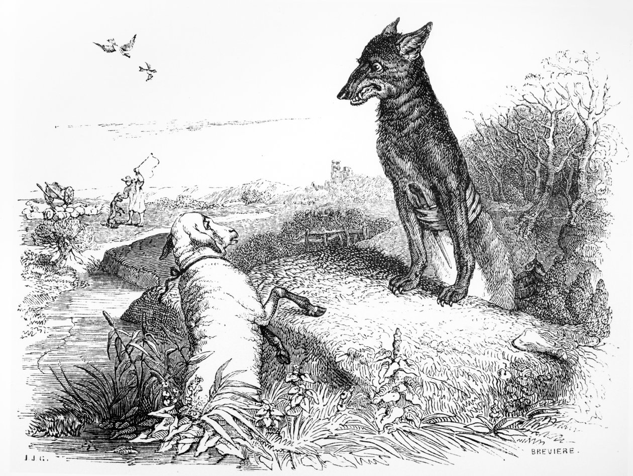 Vargen och lammet, illustration till 