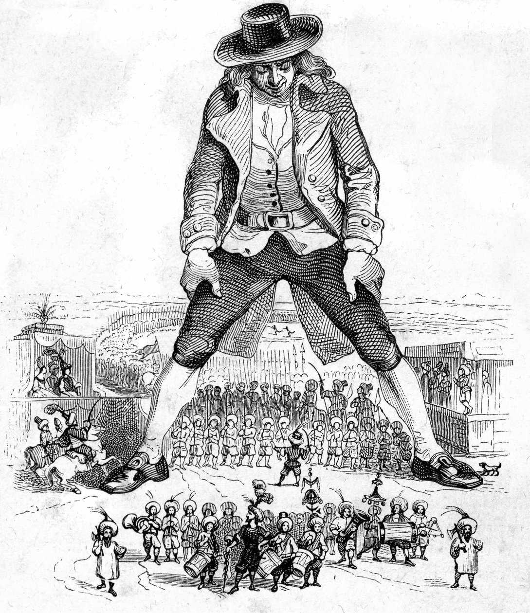 Illustration till Gullivers resor" skriven av Jonathan Swift av Grandville (1803 47)