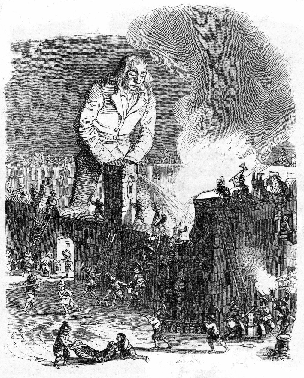 Illustration till Gullivers resor" skriven av Jonathan Swift av Grandville (1803 47)