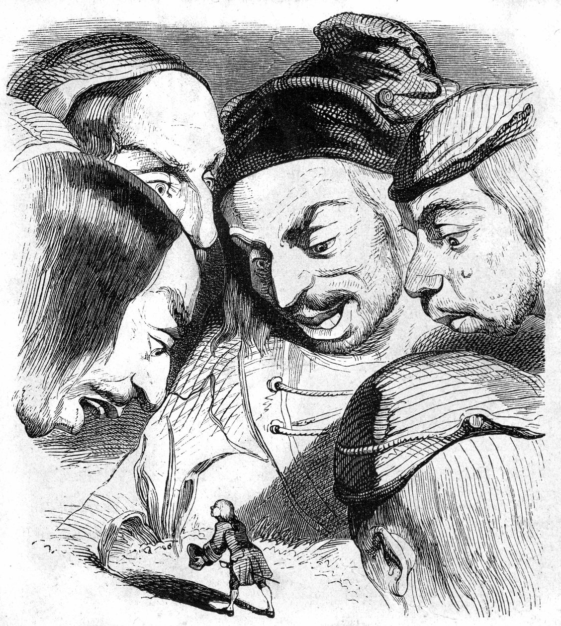 Illustration till Gullivers resor" skriven av Jonathan Swift av Grandville (1803 47)