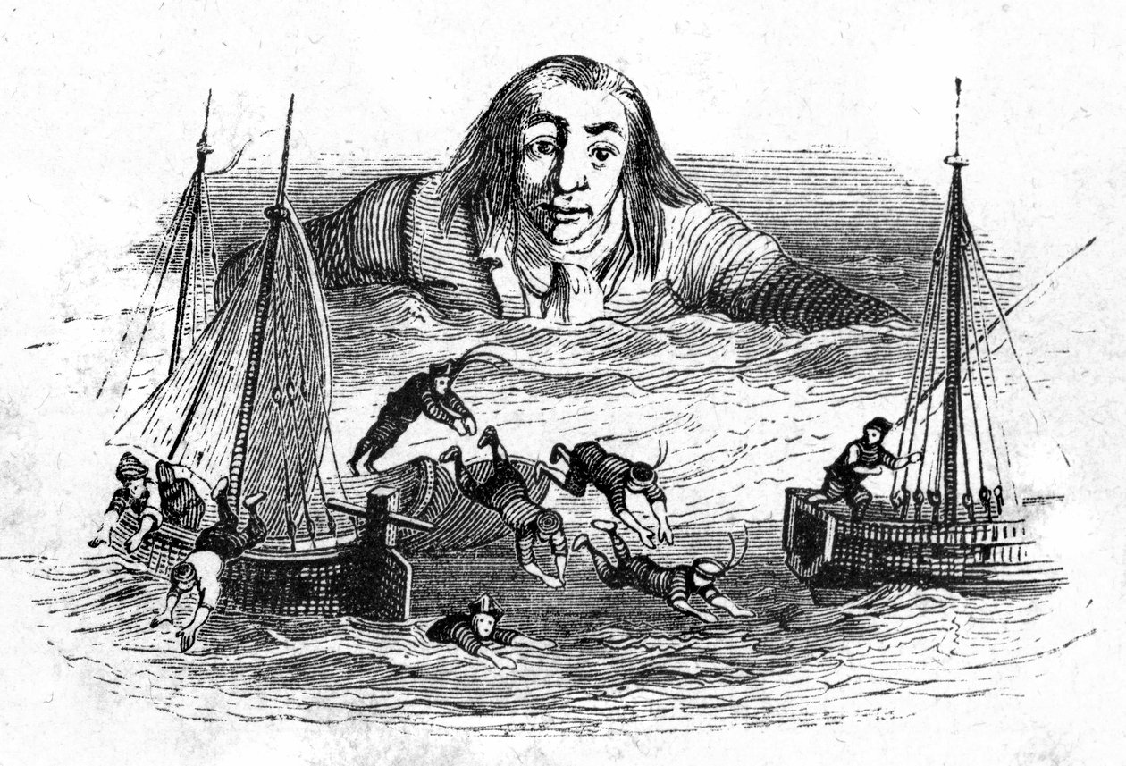 Illustration till "Gullivers resor" skriven av Jonathan Swift av Grandville (1803 47)