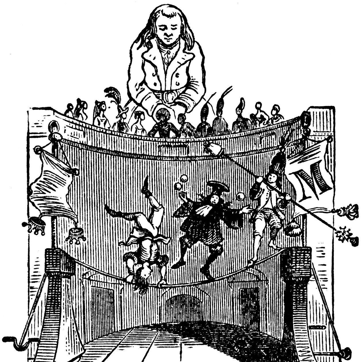Illustration till "Gullivers resor" skriven av Jonathan Swift av Grandville (1803 47)