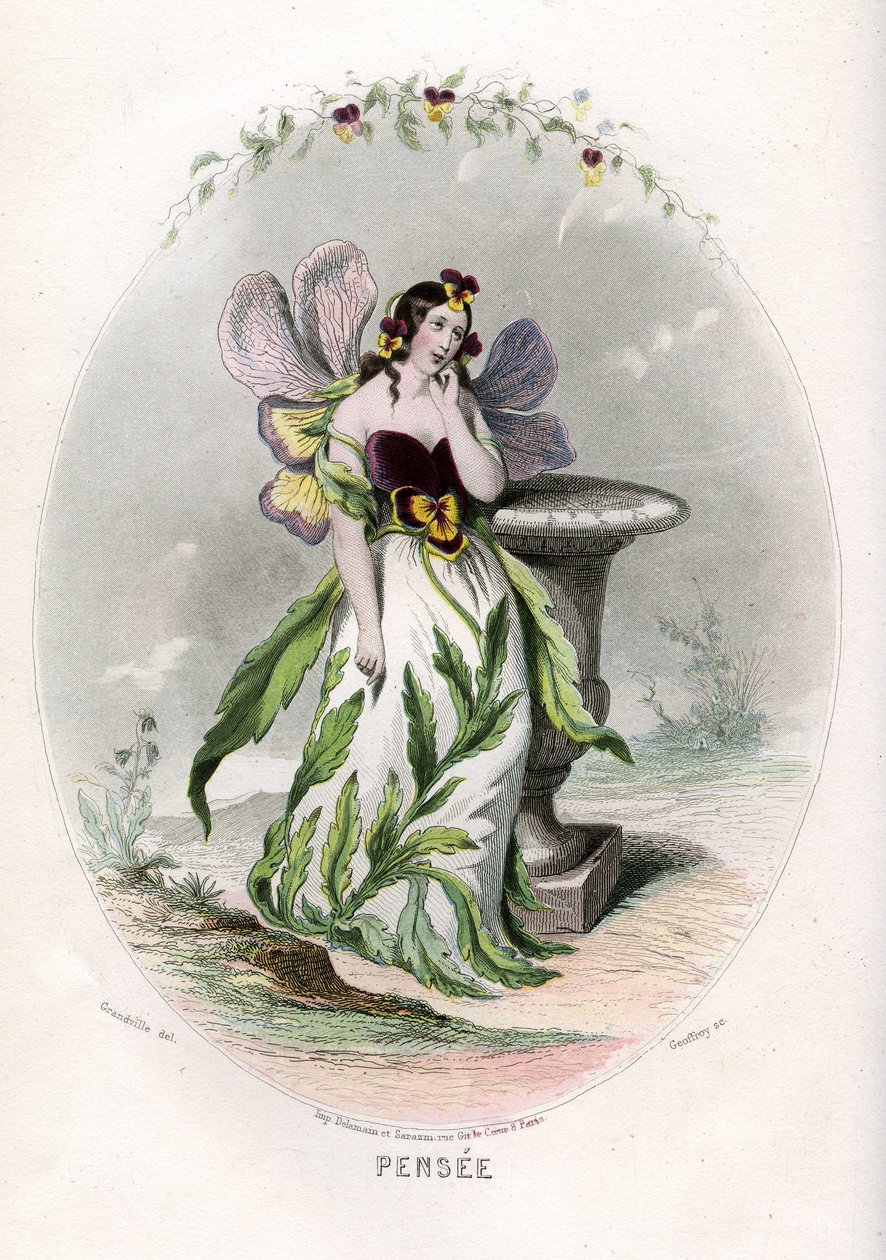 Illustration för "Les Fleurs Animees av Grandville (1803 47)