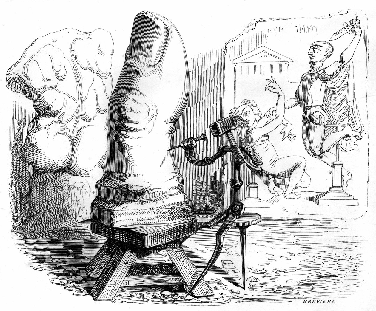 Illustration till romanen "Un Autre Monde" av Henri Fournier av Grandville (1803 47)