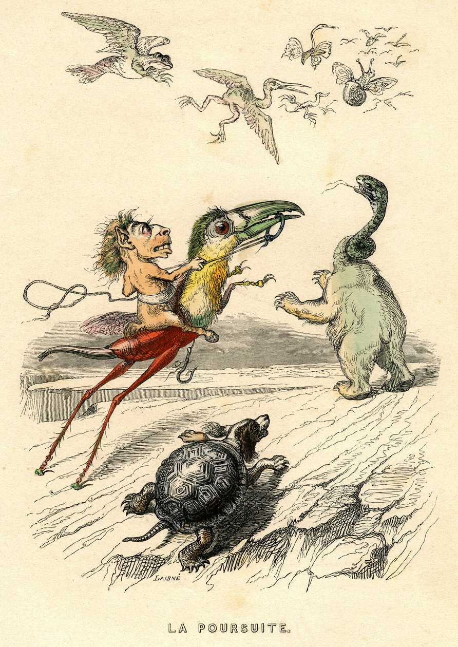 Illustration till romanen "Un Autre Monde" av Henri Fournier av Grandville (1803 47)