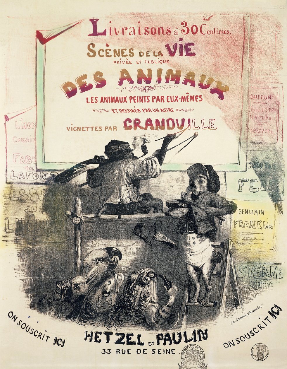 Scener ur Djurens liv, av Gerard Grandville (1803-1847) av Grandville