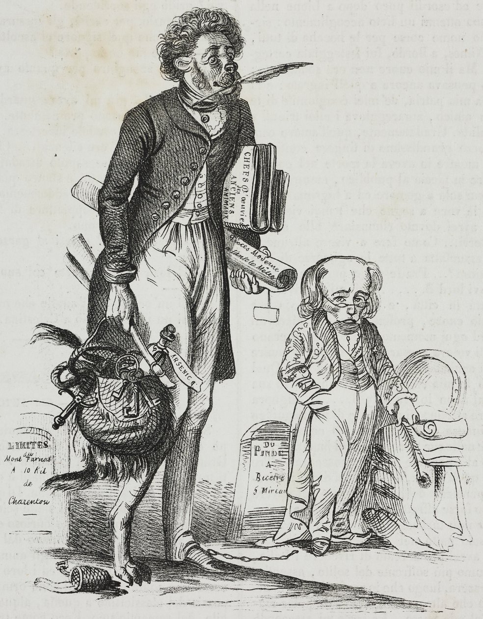 Varför ta nospartiet bort från bestar?, karikatyr av Jean-Jacques Grandville (1803-1847), litografi av Gaetano Riccio från Poliorama Pittoresco, nr 38, 30 april av Grandville