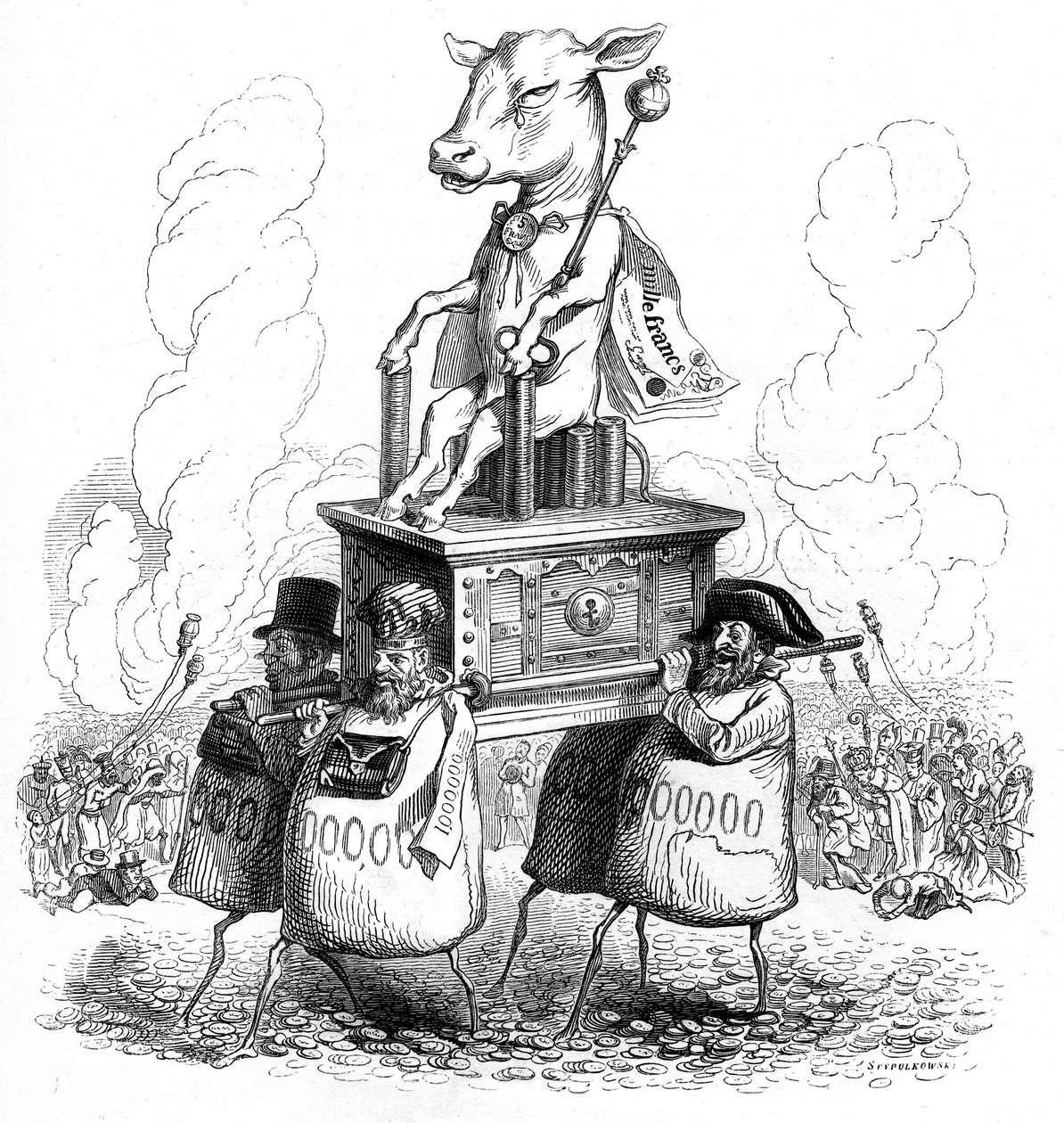 Illustration till romanen "Un Autre Monde" av Henri Fournier av Grandville (1803 47)