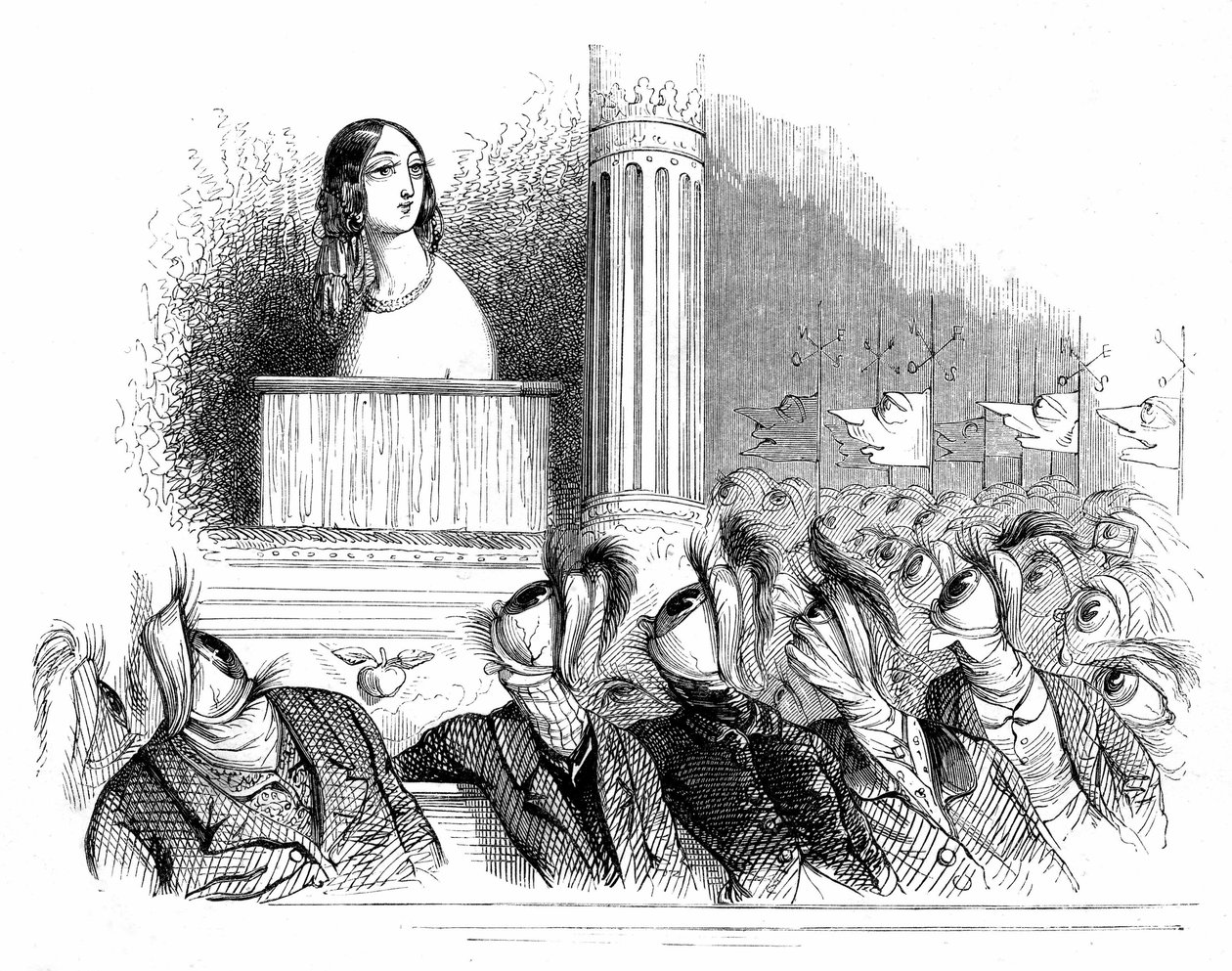 Illustration till romanen "Un Autre Monde" av Henri Fournier av Grandville (1803 47)