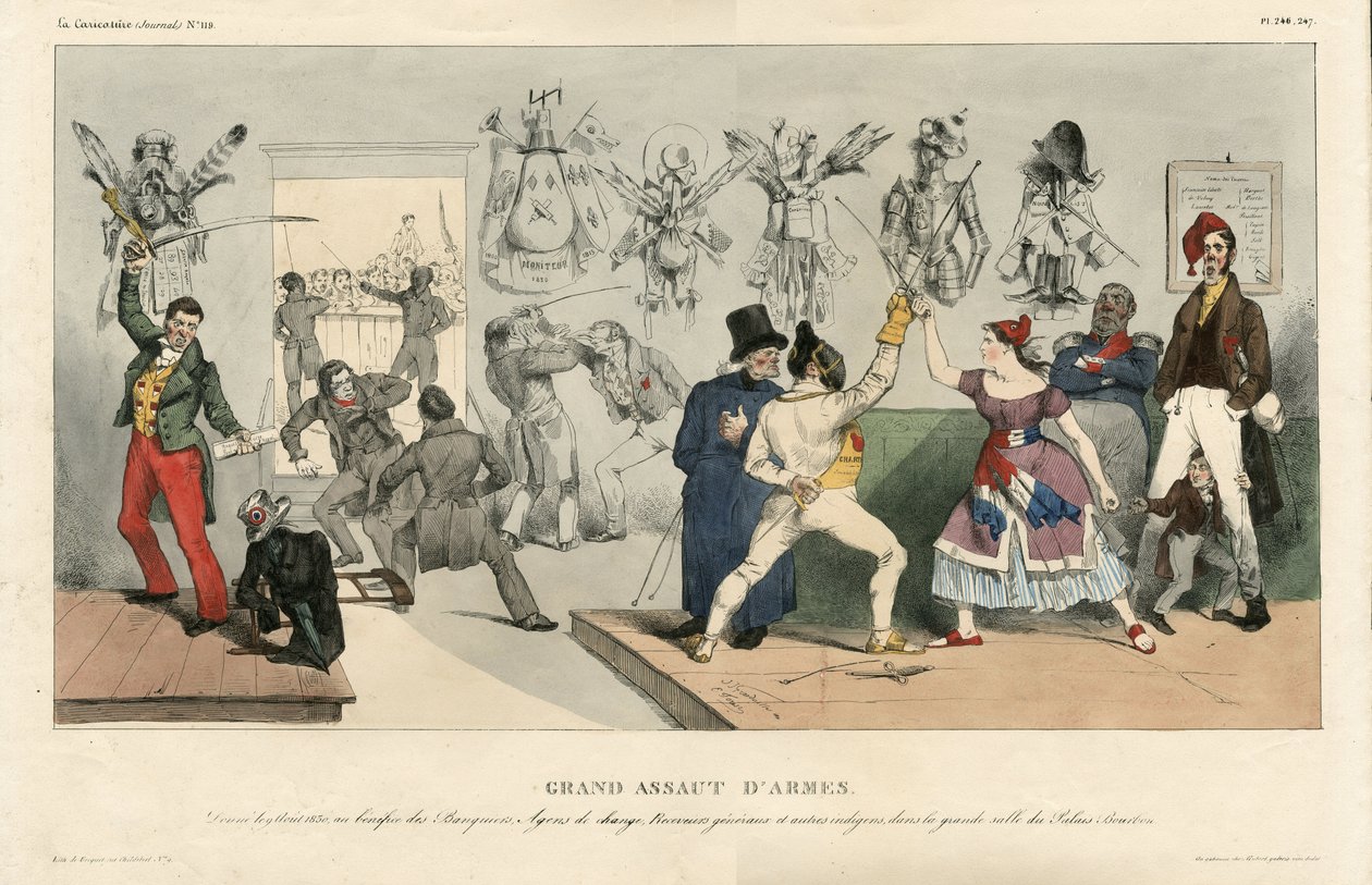 Illustration av Jean Ignace Gerard dit Grandville (1803-1847) i La Caricature (1830) politique, nr. 119 av Grandville