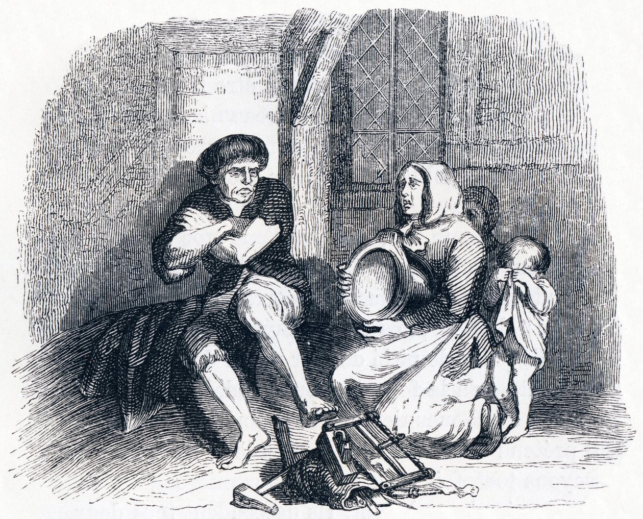 Lemmarna och magen - Fables av La Fontaine av Grandville
