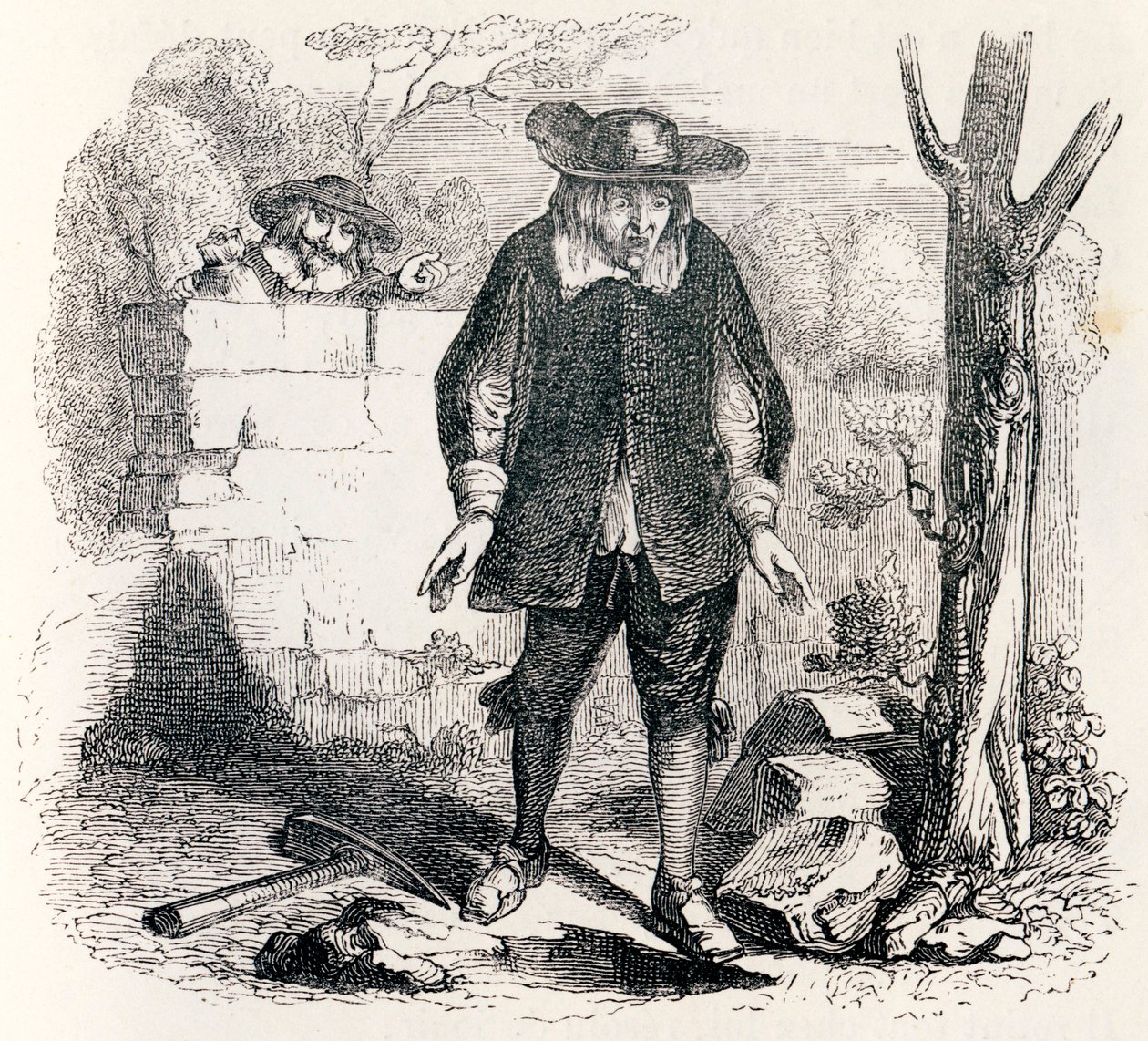 Brännaren och hans kompare - Fables av La Fontaine av Grandville