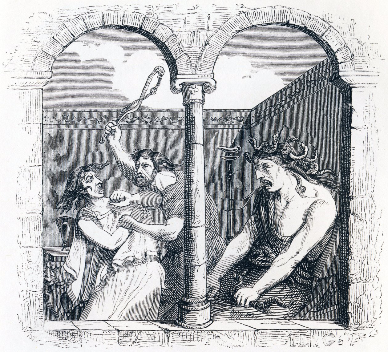 The discord (La discorde) - Fables av La Fontaine av Grandville