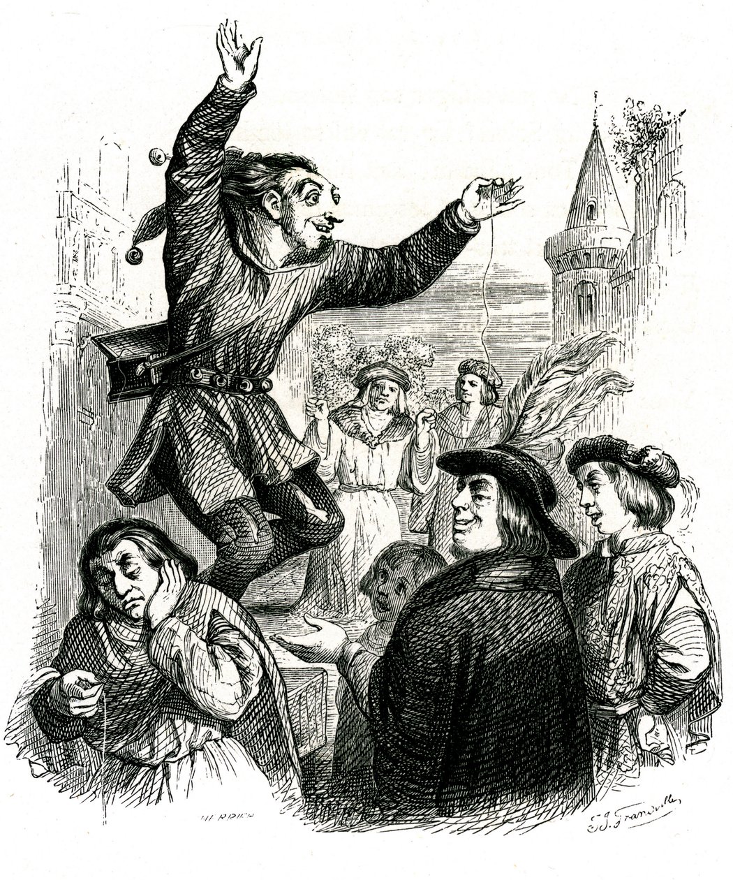 Narren som säljer visdom: La Fontaines fabel av Grandville (1803 47)