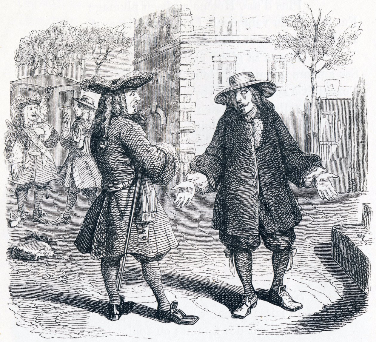 otacksamheten och orättvisan av elak mot förmögenheten - Fables av La Fontaine av Grandville