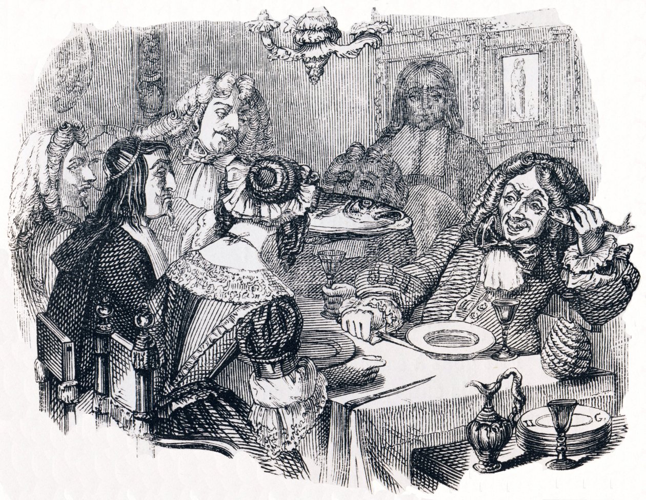 Skrattet och fiskarna - Fables av La Fontaine av Grandville