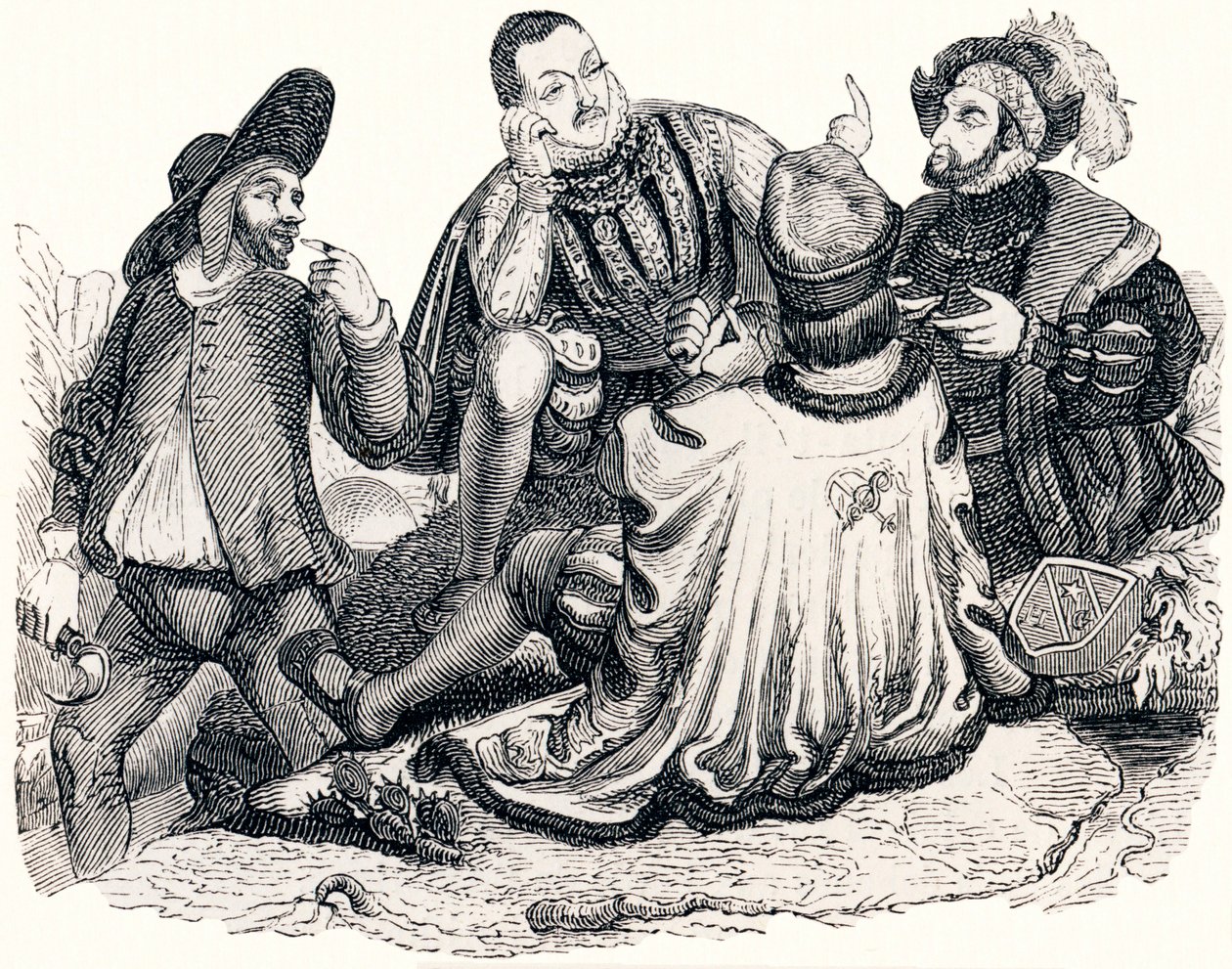 Köpmannen, herren, patriciern och kungasonen - Fabler av La Fontaine av Grandville