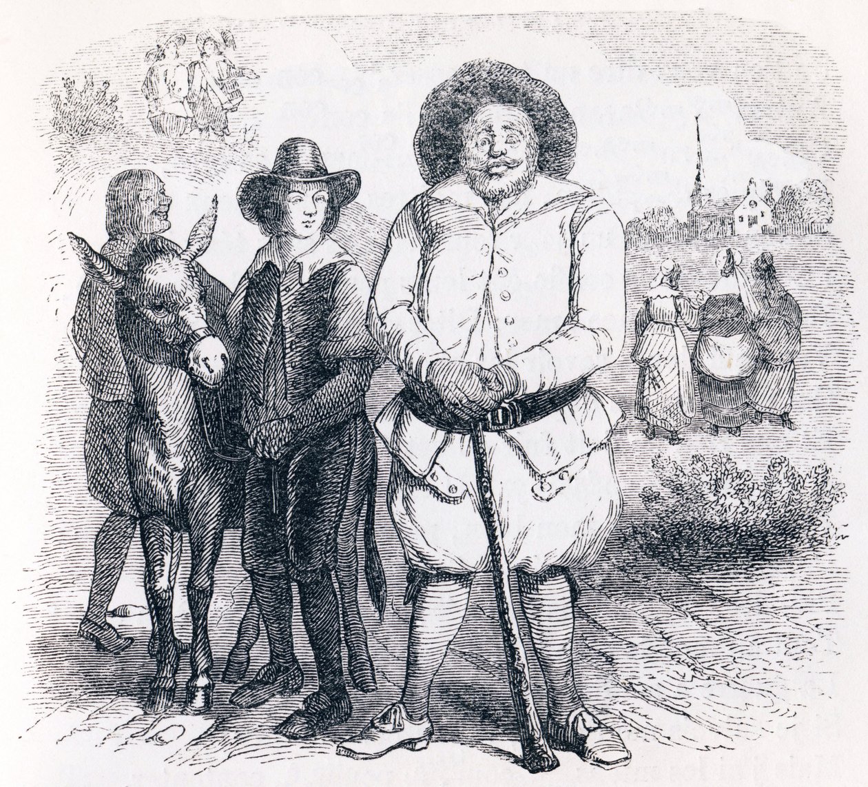 Mjölnaren, hans son och åsnan - Fabler av La Fontaine av Grandville