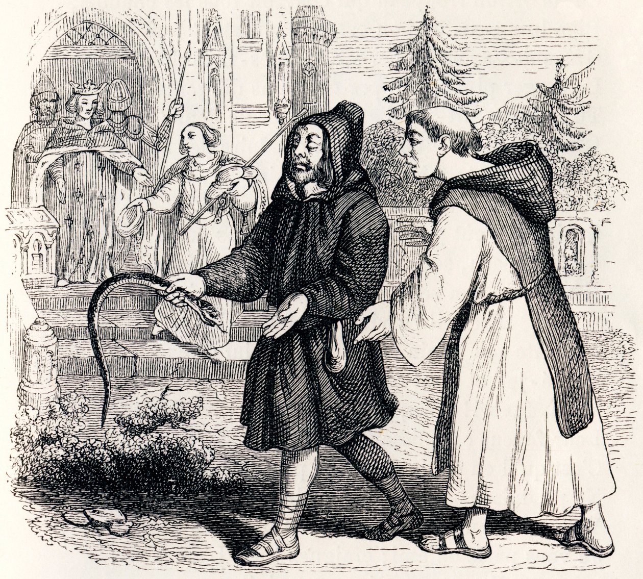 Herden och kungen - Fabler av La Fontaine av Grandville