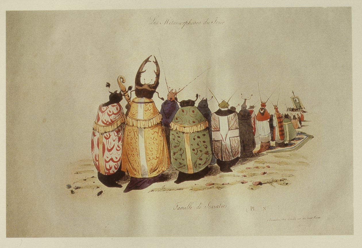 Skaraberfamilj, 1828-29 av Grandville