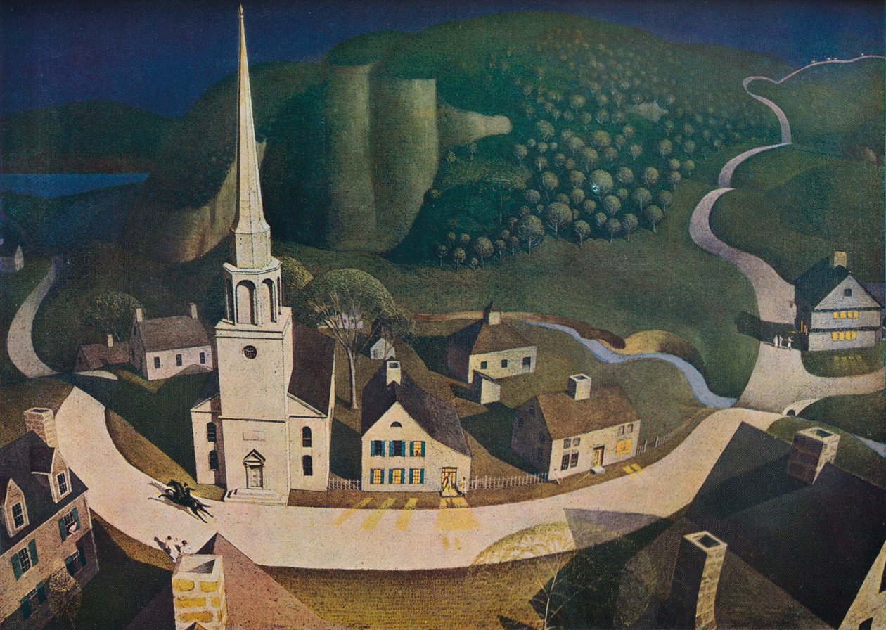 The Midnight Ride of Paul Revere, 1931, 1943. av Grant Wood