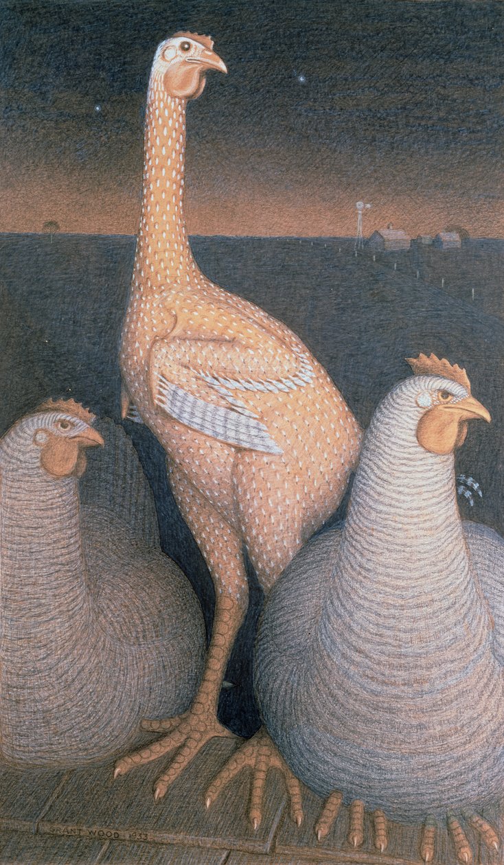Tonåren, 1933 av Grant Wood