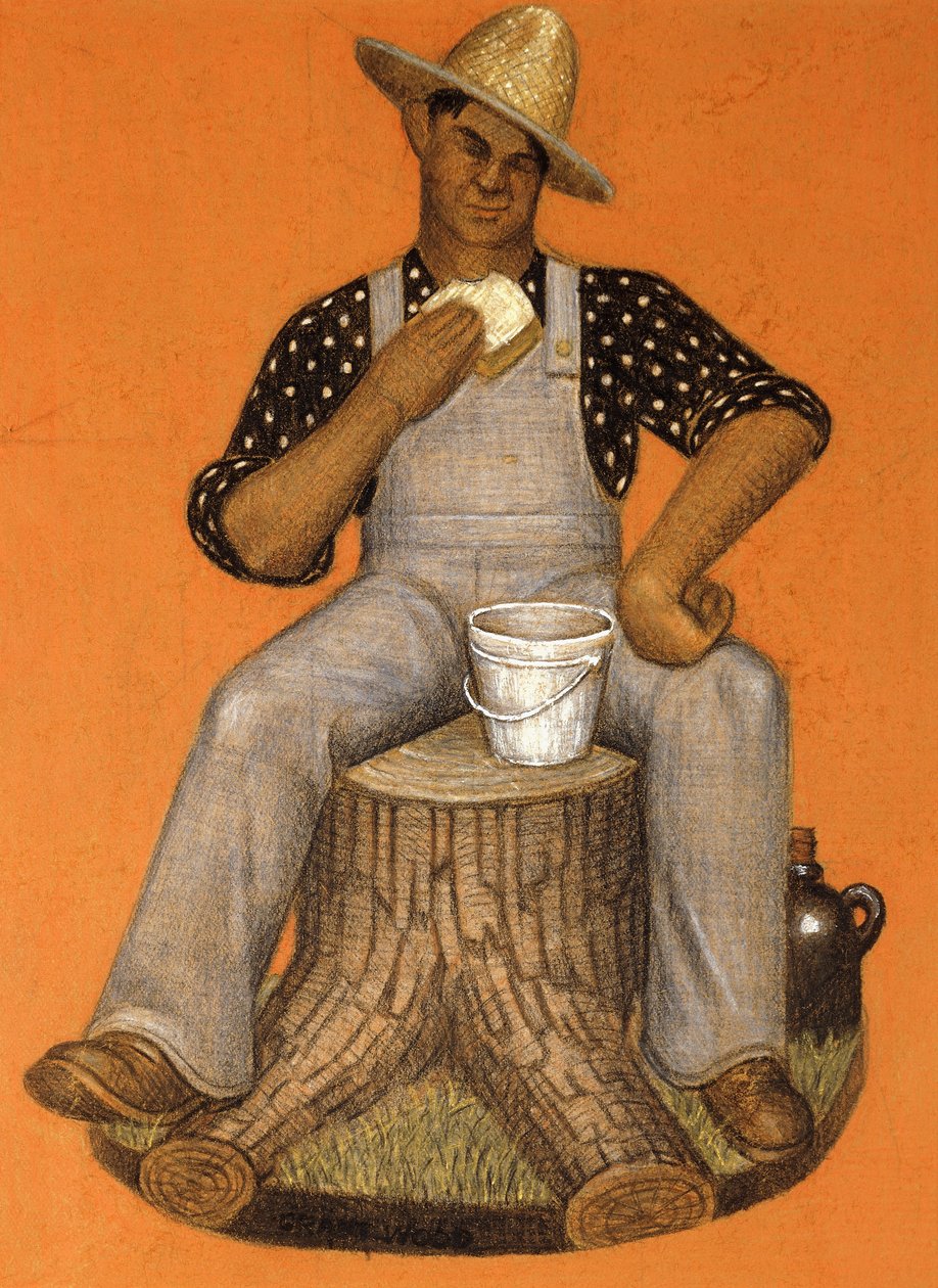 Anställd man, av Grant Wood