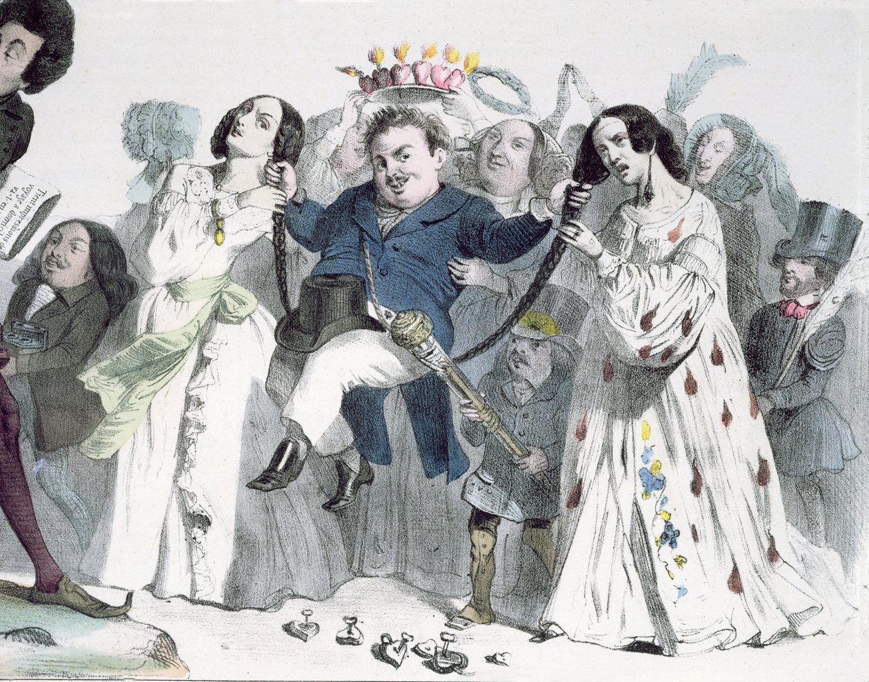Karikatyr av Honore de Balzac (1799-1850) av Granville