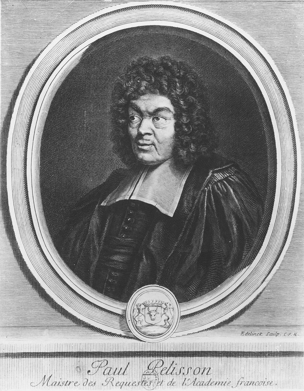 Porträtt av Paul Pellisson av Gérard Edelinck