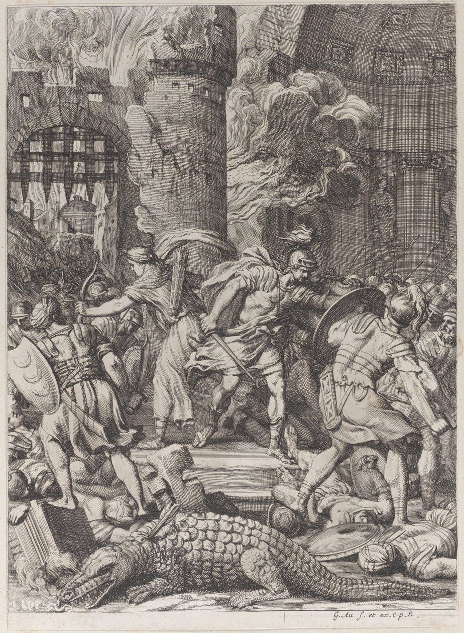 Intagandet av Alexandria, 1672-78. av Gérard Audran