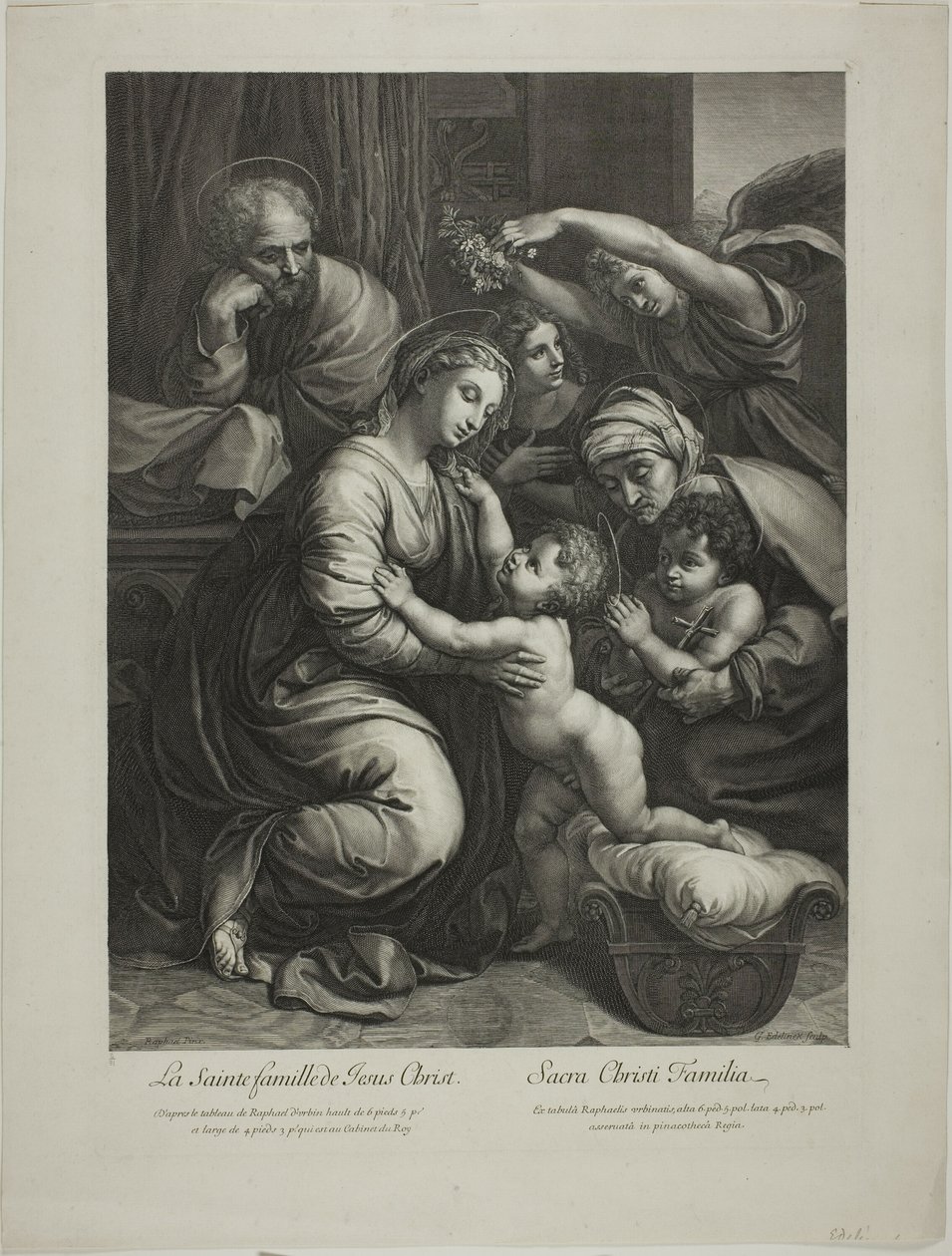 Jesu Kristi heliga familj av Gérard Edelinck