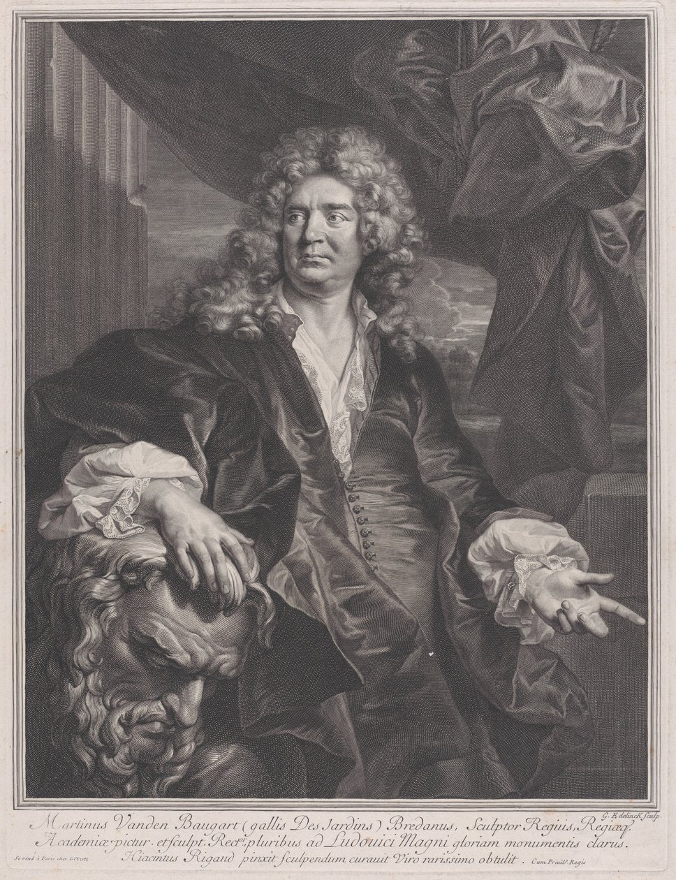 Martin Vanden Bogaert, kallad Desjardins, 1698. av Gérard Edelinck