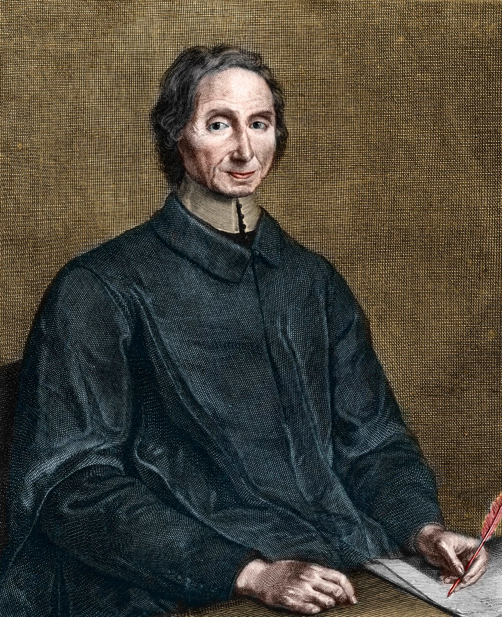 Porträtt av Nicolas Malebranche (1638-1715), fransk filosof. av Gérard Edelinck