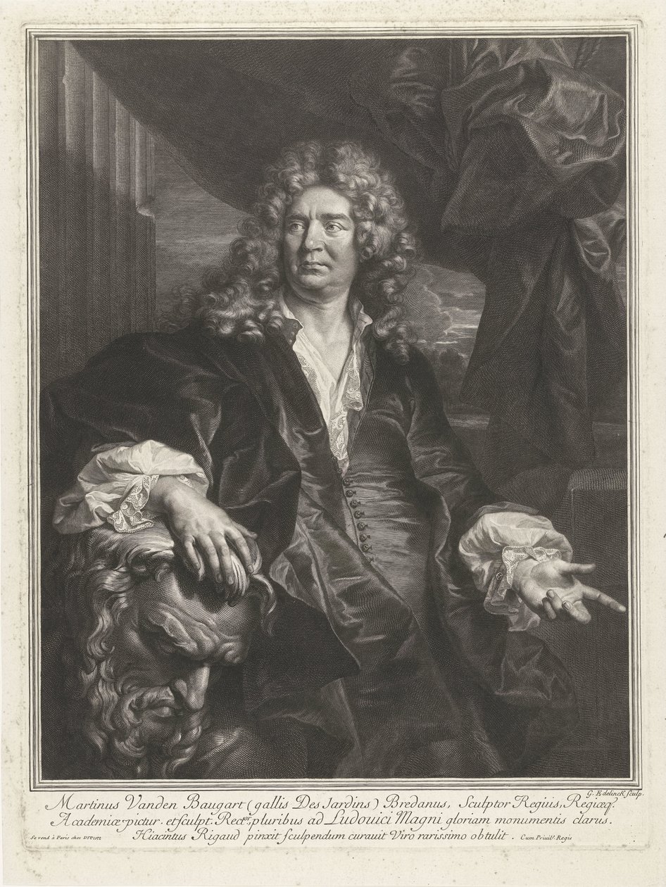 Porträtt av Martin Desjardins Martinus Vanden Baugart (titel på objekt) av Gérard Edelinck