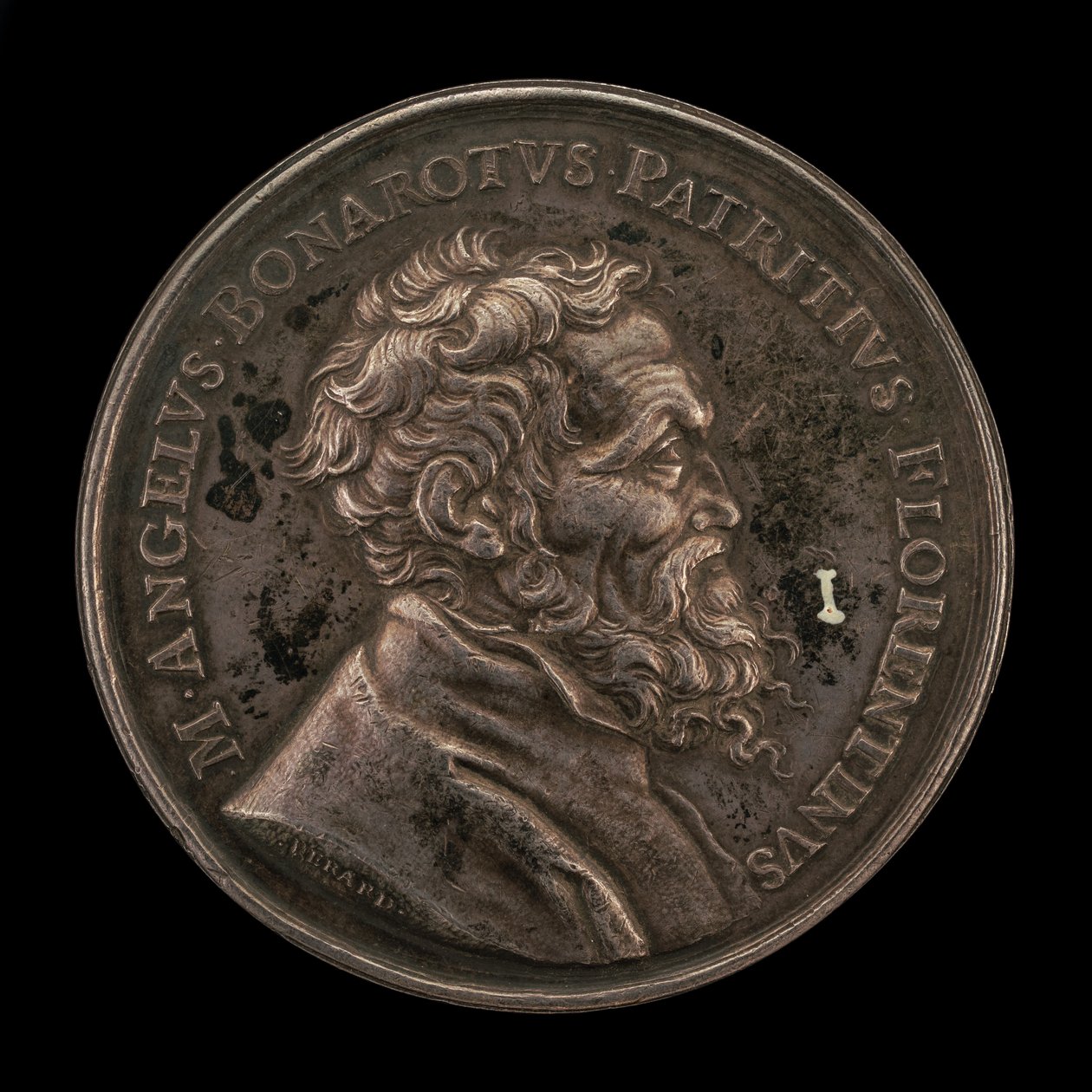 Michelangelo Buonarroti, 1475-1564, italiensk konstnär på framsidan, 1673. av Gérard Léonard Hérard
