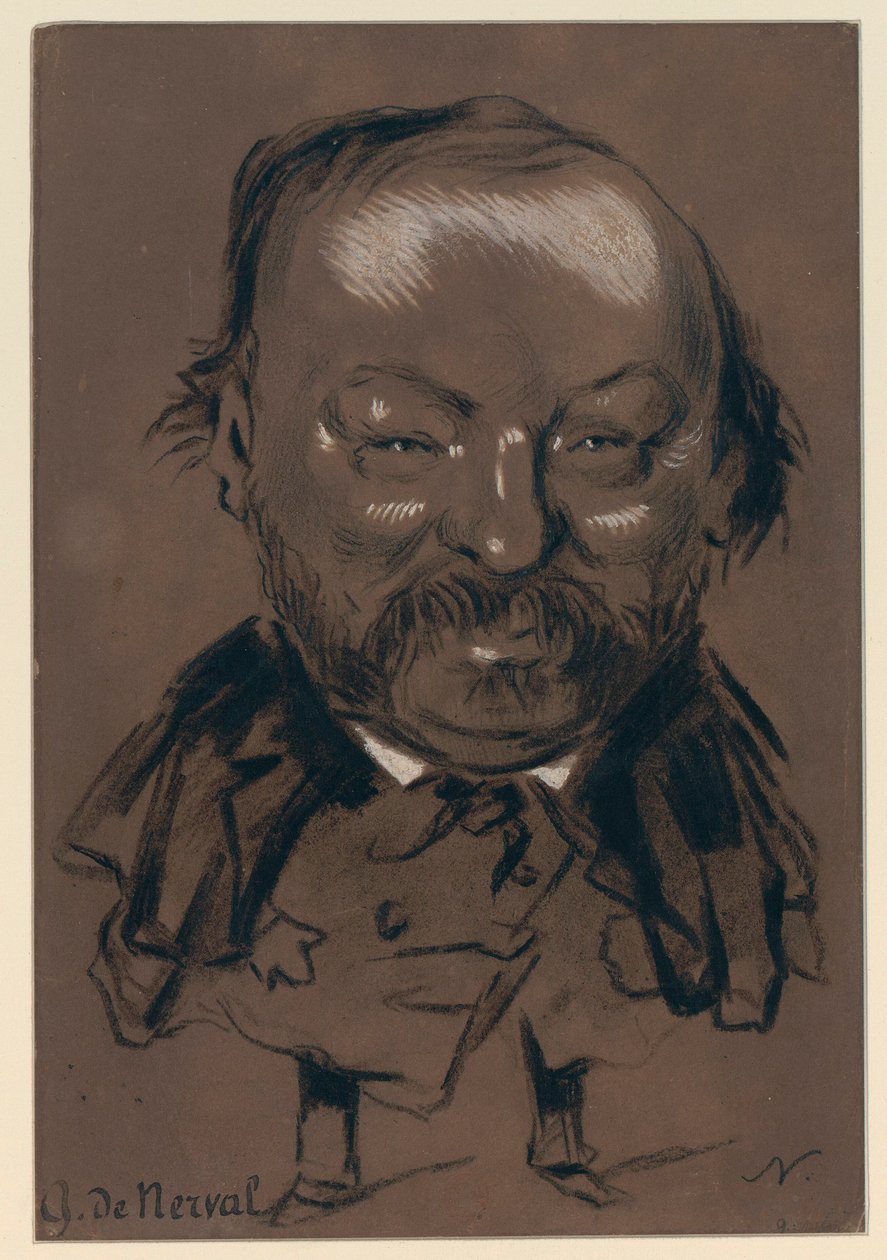 Gérard de Nerval - karikatyr av Nadar av Gerard de Nerval