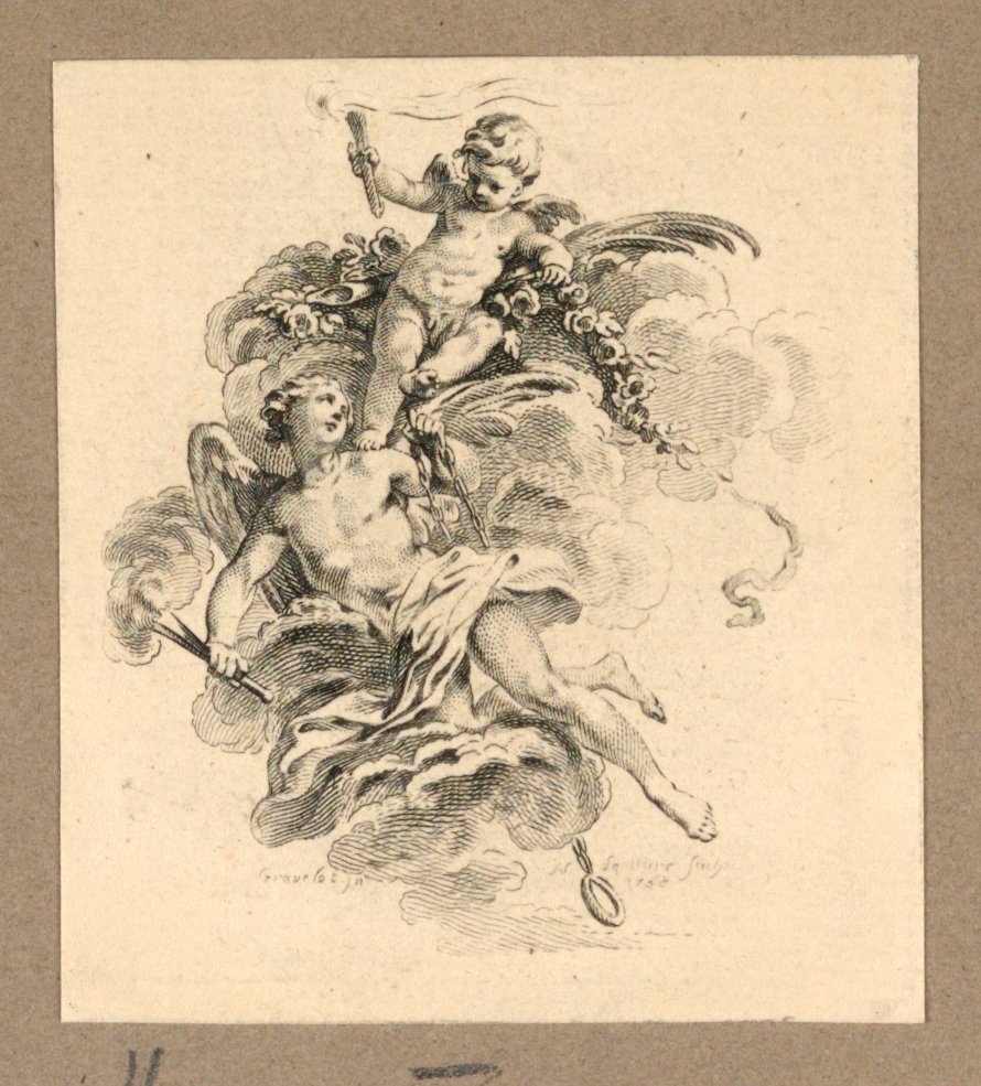 Hymen och Putto av Gravelot