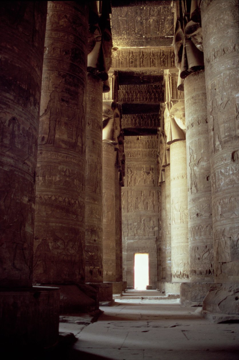Hathor-huvudpelare i Hypostyle Hall, ca 125 BC-AD 60 av Greco Roman