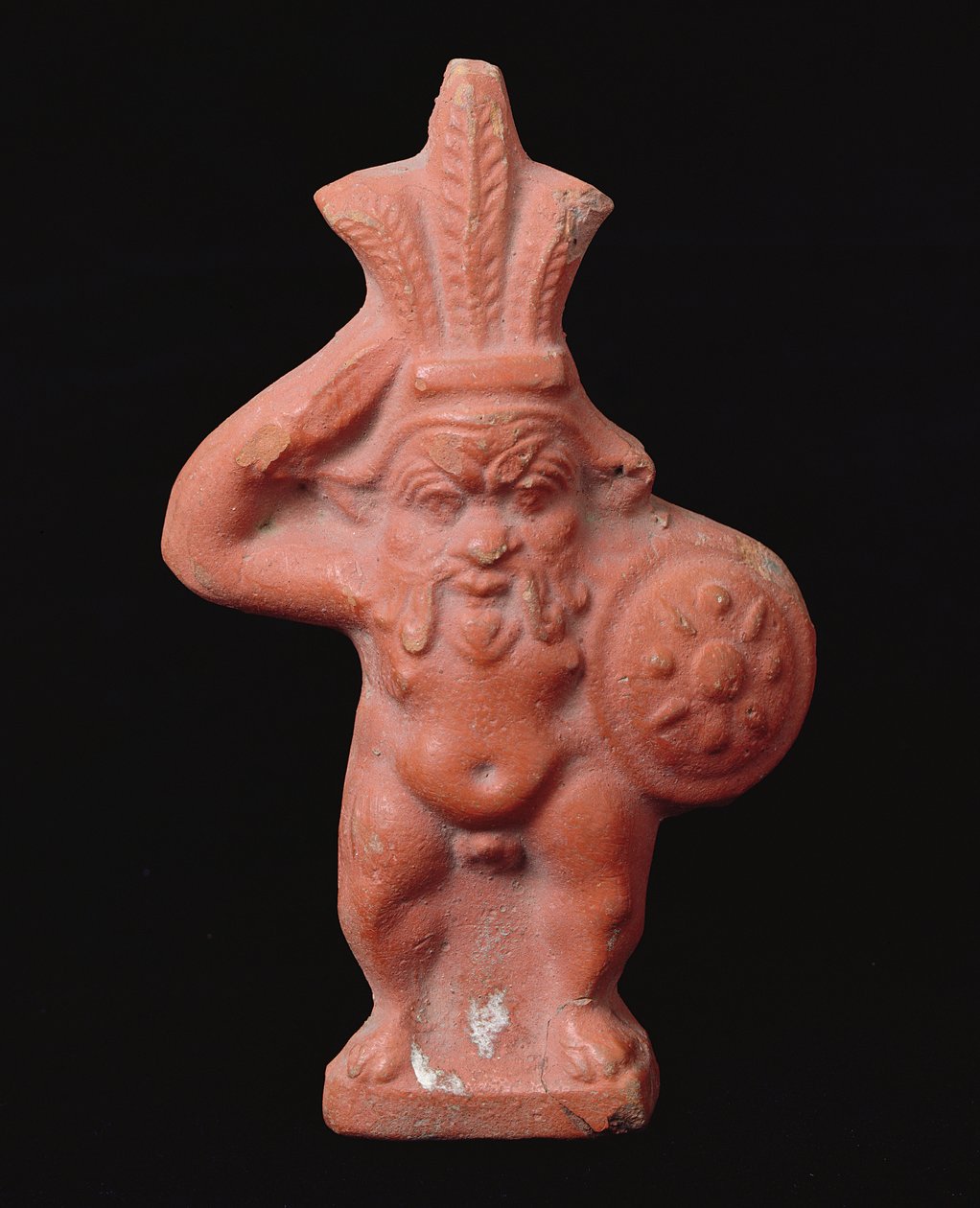 Statyett av den egyptiska husguden Bes av Greco-Roman