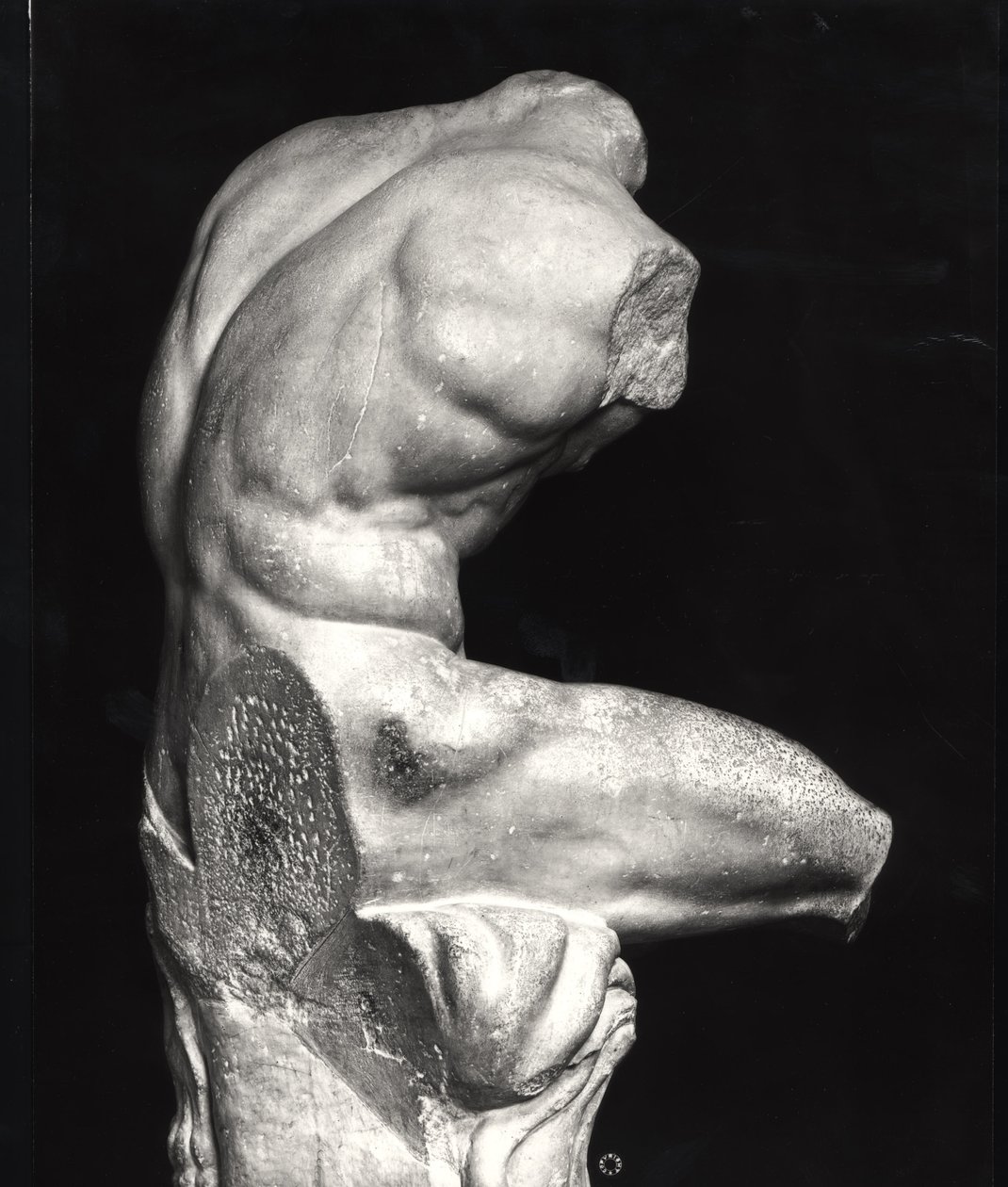 Belvedere torso (marmor) (svart/vitt foto) av Greco Roman Greco Roman