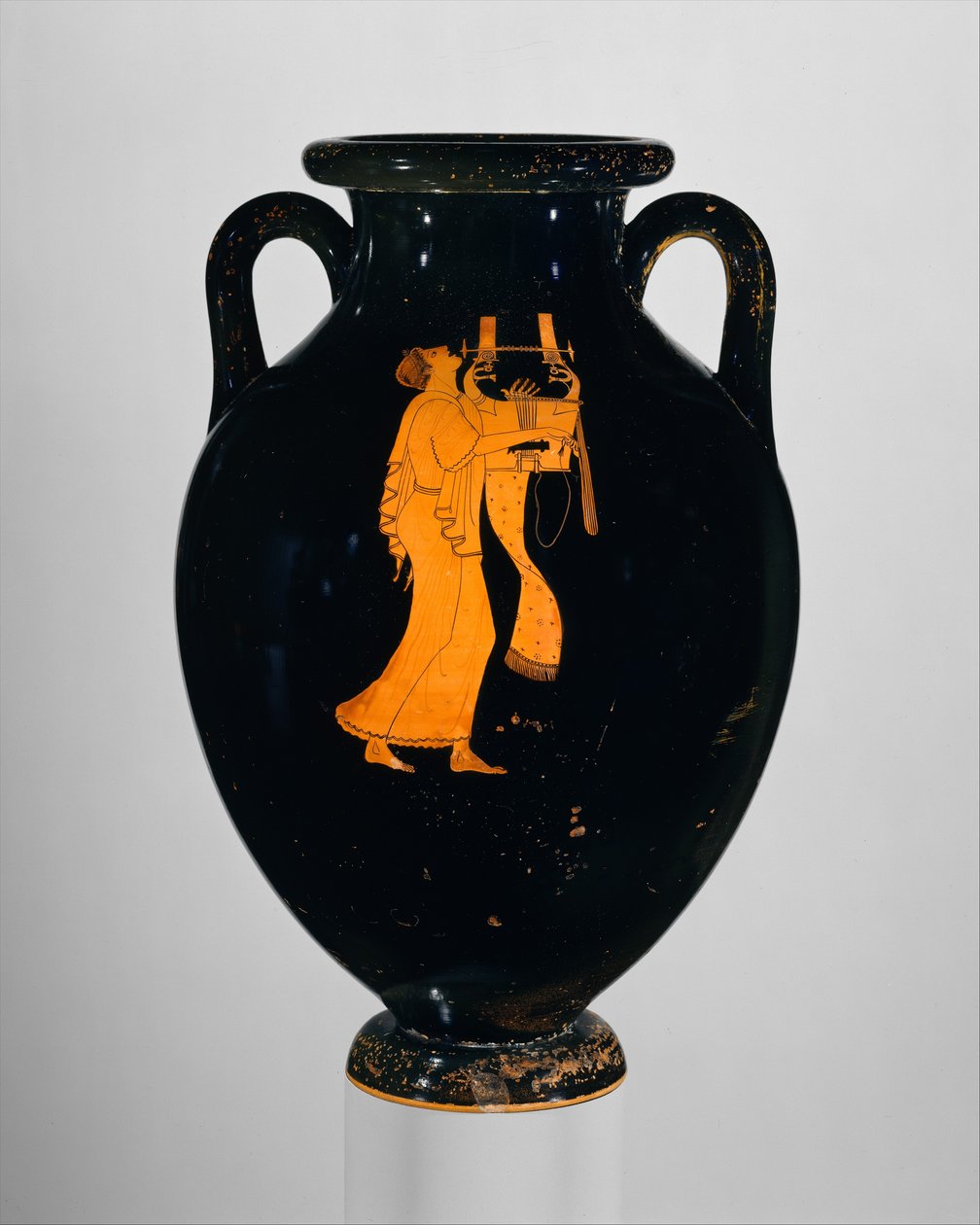 Amfora, senarkaisk, c.490 f.Kr. (terrakotta) av Greek