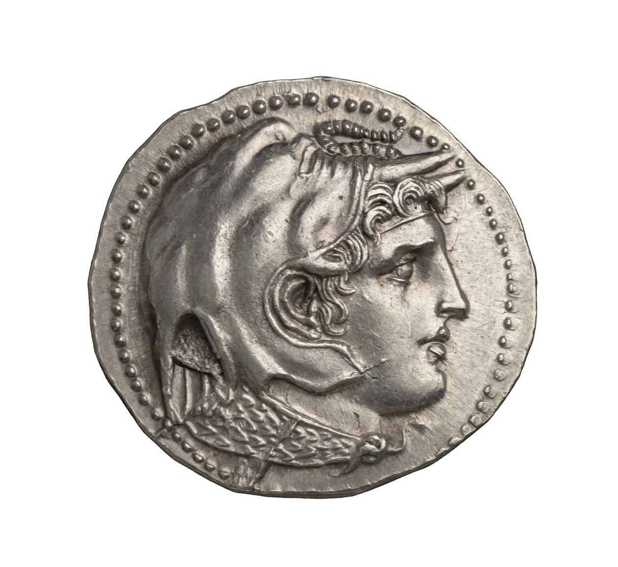 Forntida grekiska (ptolemaiska) silvermynt från Alexandria, 295 f.Kr. (silver) av Greek