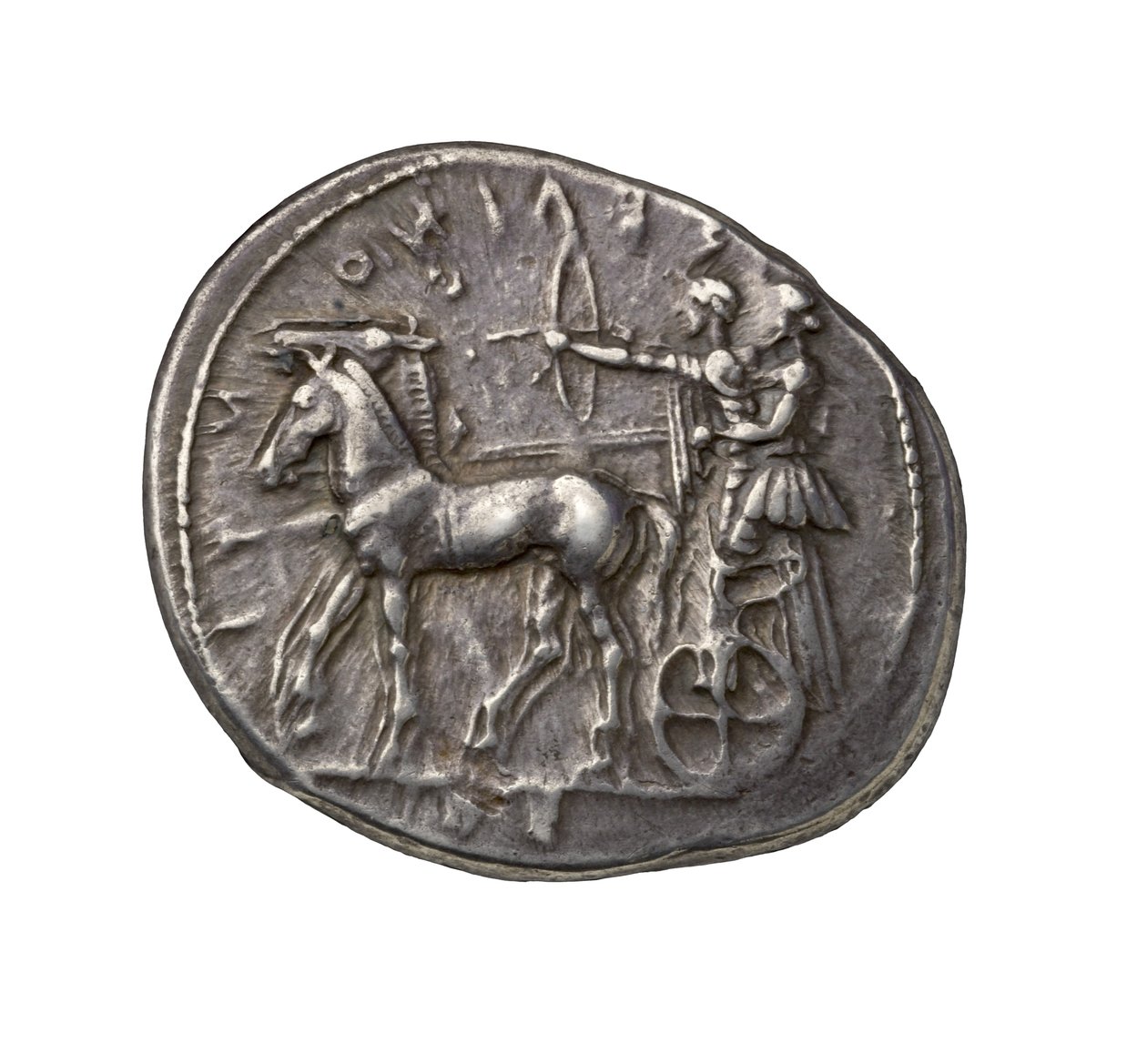 Forntida grekiskt silvermynt från Selinus, 450 f.Kr. (silver) av Greek