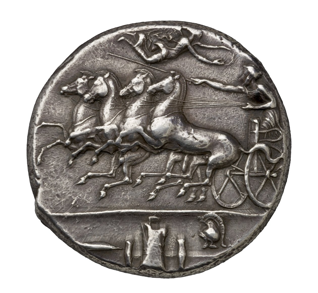 Forntida grekiskt silvermynt från Syrakusa, 404-390 f.Kr. (silver) av Greek