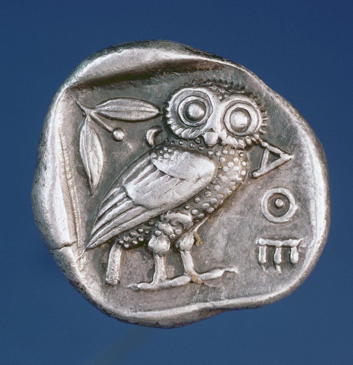 Atensk tetradrakma föreställande Atens uggla (silver) av Greek