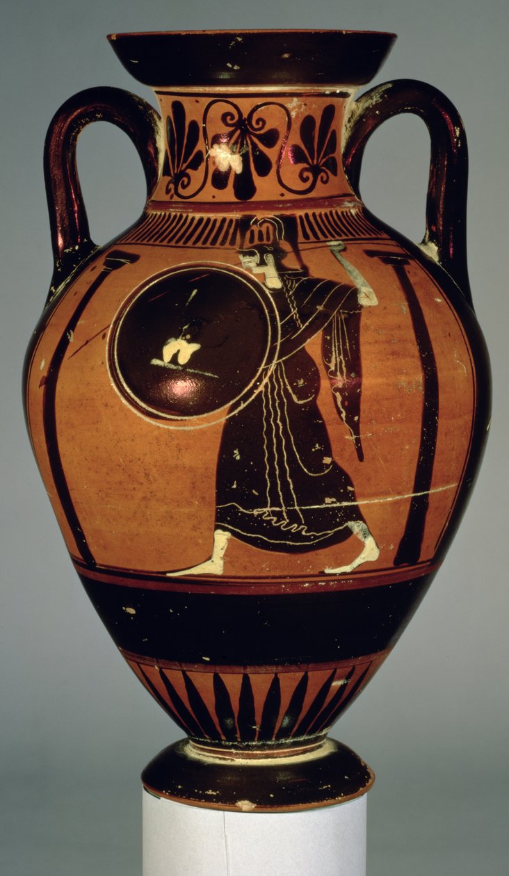 Attisk svartfigur amfora föreställande Athena, 500-talet f.Kr. (keramik) av Greek
