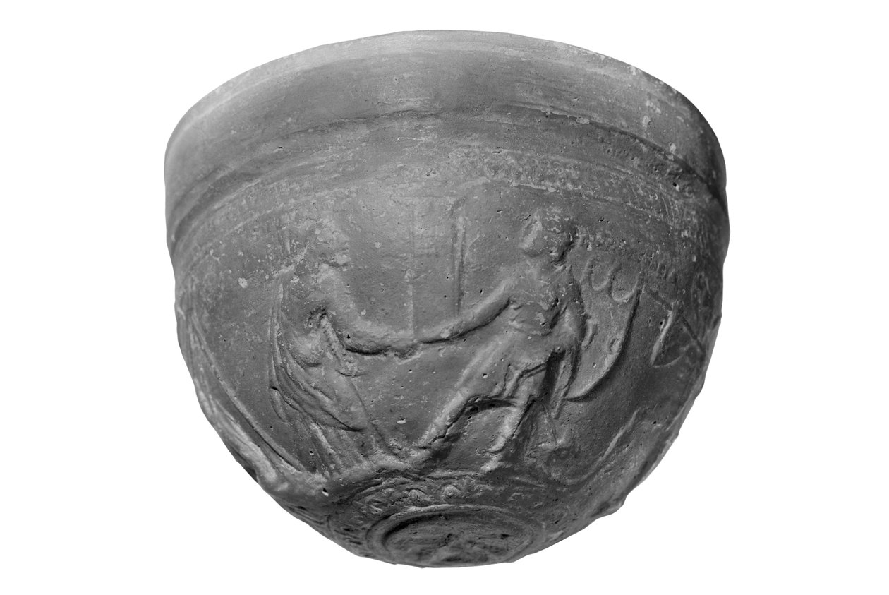 Skål med scener från Iliaden och Aethiopis av Greek