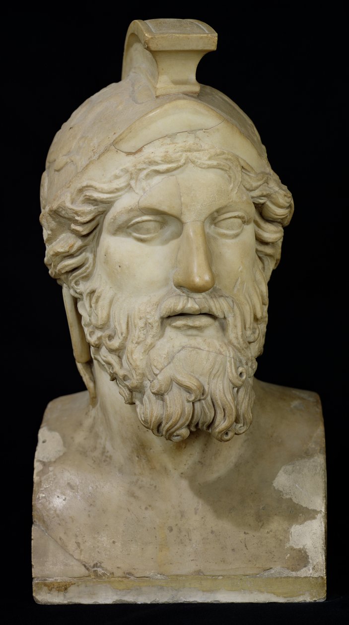 Byst av Miltiades (d.489 f.Kr.) 480-336 f.Kr. (marmor) av Greek